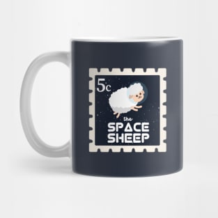 The Space Sheep | Postage Stamp | Funny Gift Ideas Mug